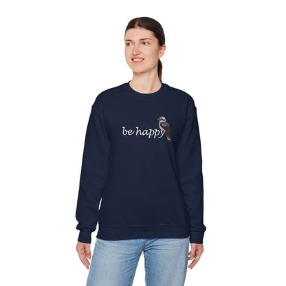 Kookaburra Be Happy Bird Birding & Birdwatching Sweatshirt