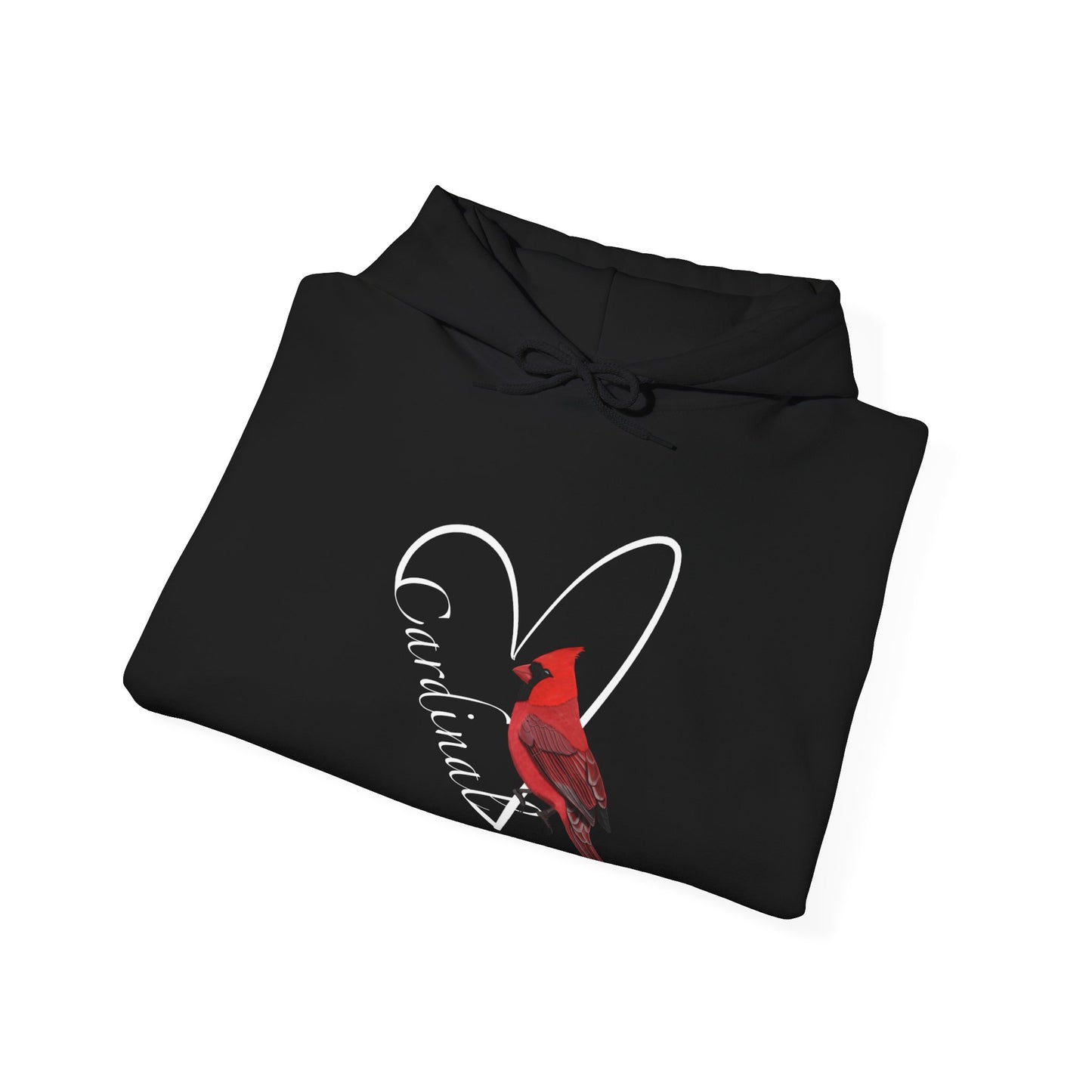 Cardinal Heart Bird Birdwatching Birdlover Hoodie