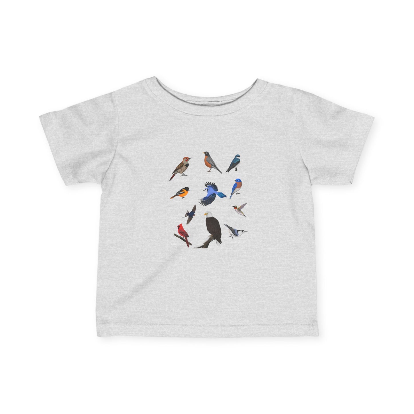 Blue Jay Cardinal Bluebird Oriole Robin Backyard Birds Baby & Toddler T-Shirt