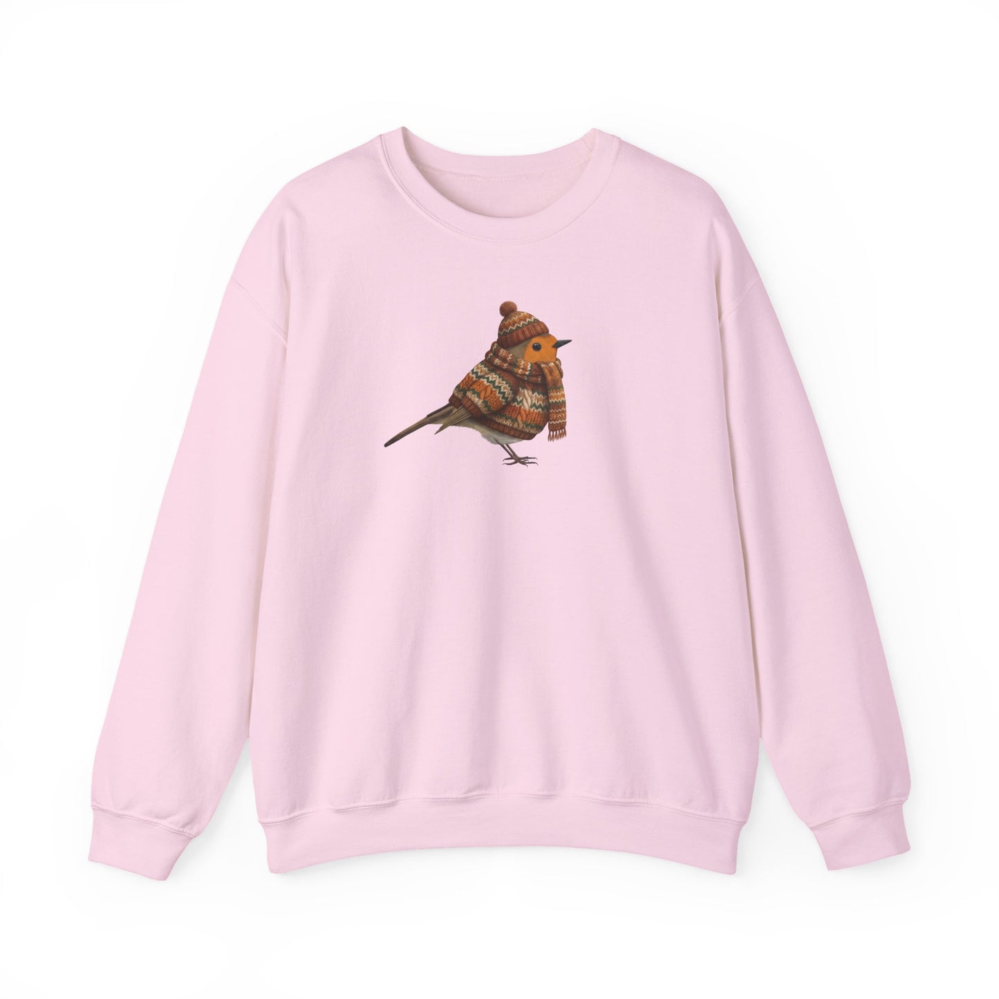 Rotkehlchen in Strick Weihnachts-Sweatshirt | Unisex Vogel Sweater für Vogelfreunde & Vogelbeobachter