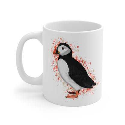 Puffin Bird Ceramic Mug 11oz White - jz.birds