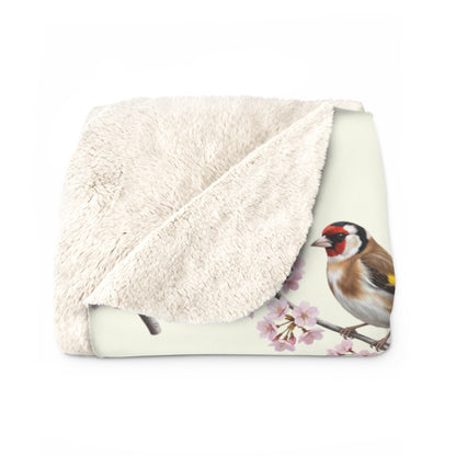 Stieglitz Decke – bird pattern blanket, cozy fleece