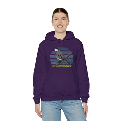 White Wagtail Bird Hoodie