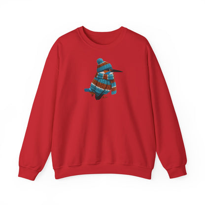 Eisvogel in Strick Weihnachts-Sweatshirt | Unisex Vogel Sweater für Vogelfreunde & Vogelbeobachter