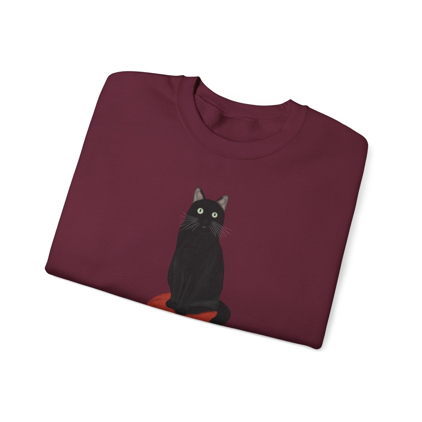 Black Cat with Football Cat Lover Sweatshirt