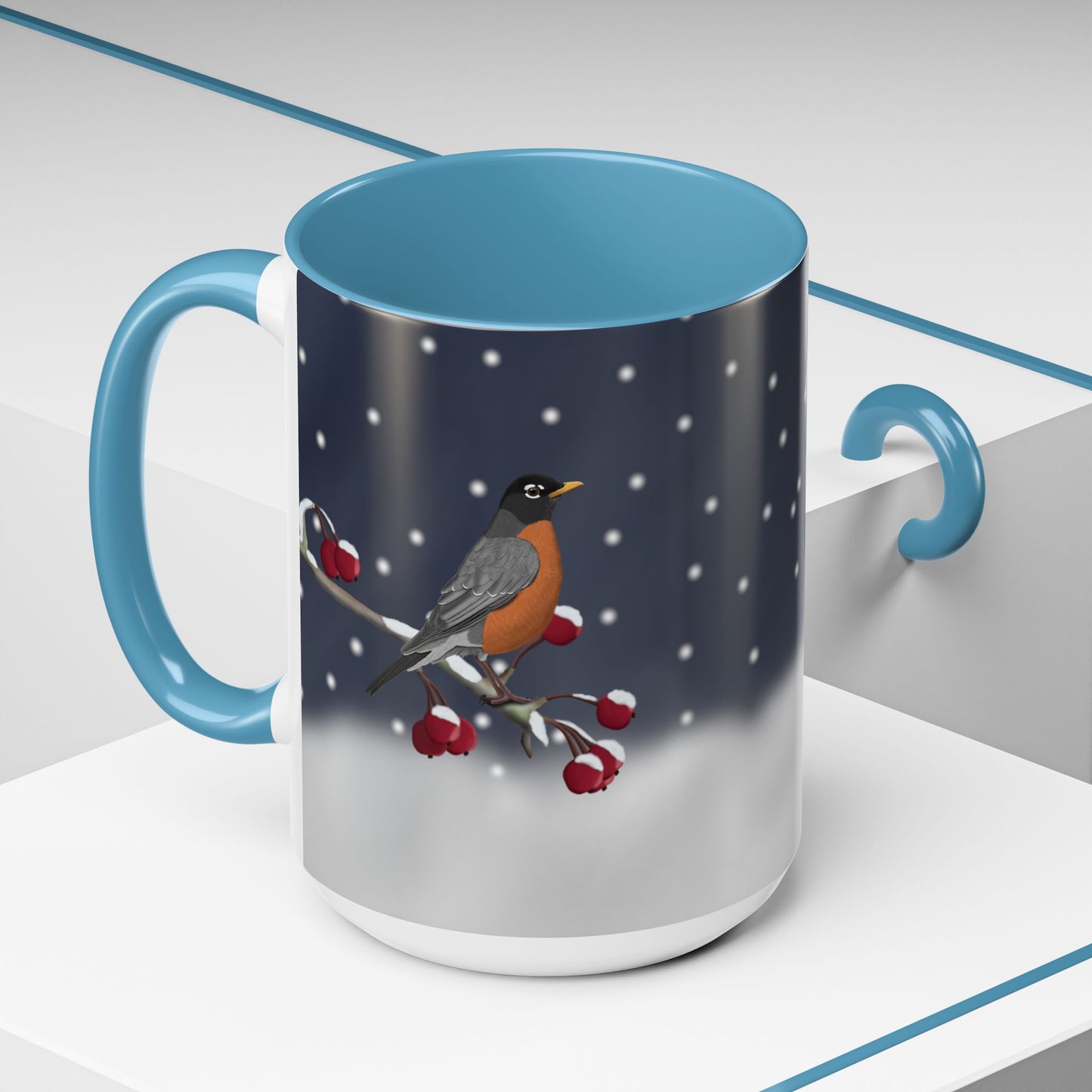 American Robin Bird Coffee Mug | Ceramic Christmas Gift for Bird Lovers