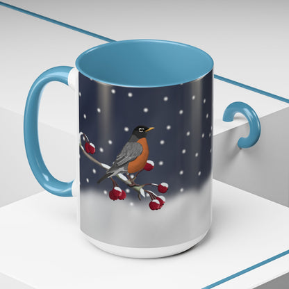 American Robin Bird Coffee Mug | Ceramic Christmas Gift for Bird Lovers