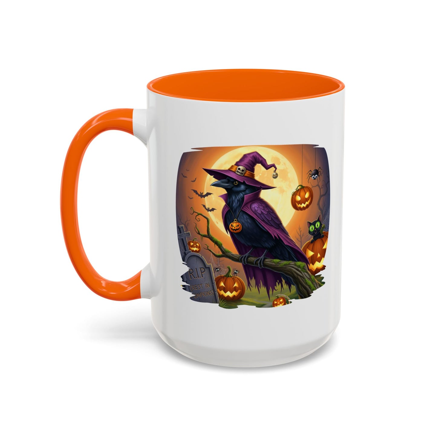 Black Raven Halloween Bird Mug - Perfect Bird Lover Gift for Spooky Season