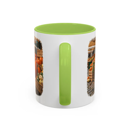 Premium Keramiktasse Rosi Rotkehlchen & der Riesen-Kürbis | 330 ml | Lustiges Geschenk für Vogelfreunde