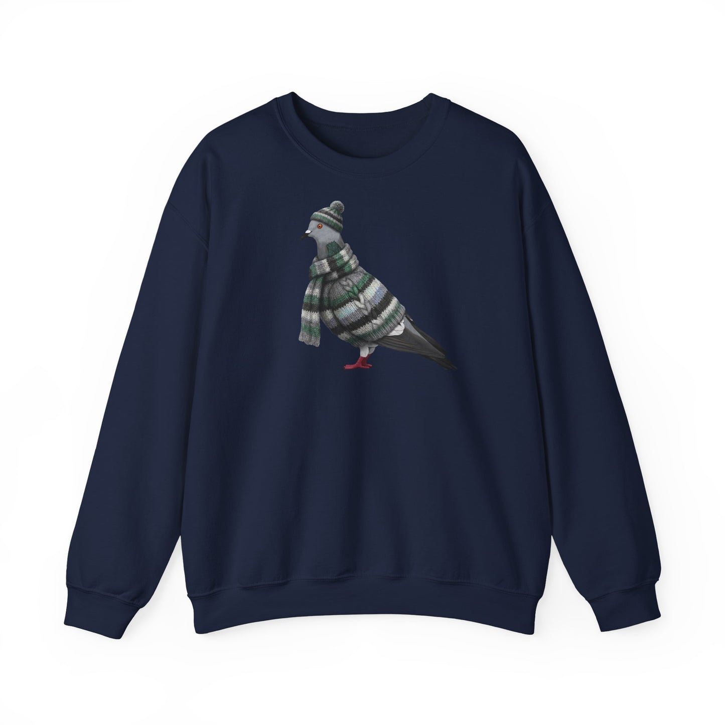 Taube in Strick Weihnachts-Sweatshirt | Unisex Vogel Sweater für Vogelfreunde & Vogelbeobachter