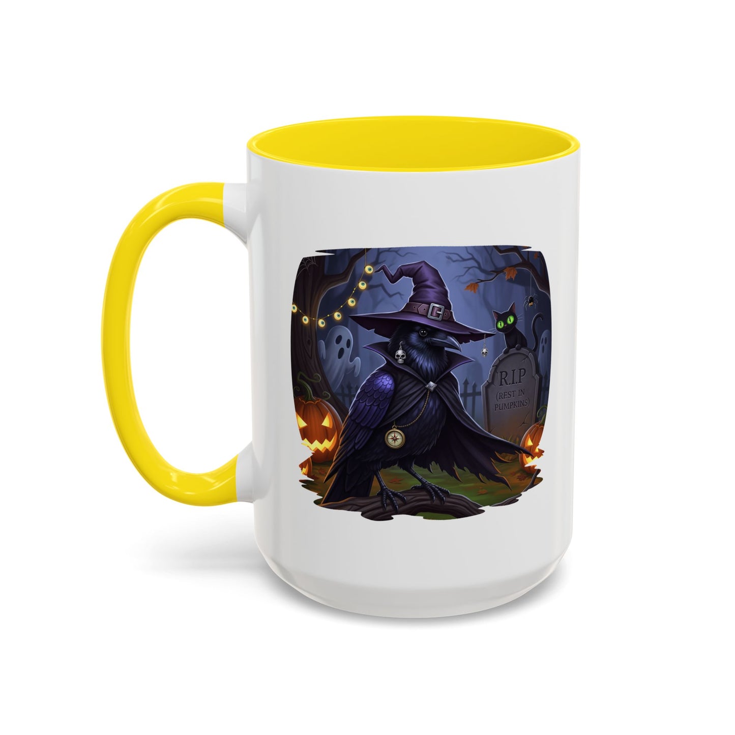 Black Crow Halloween Bird Mug - Perfect Bird Lover Gift for Spooky Season