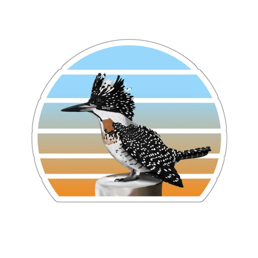 Crested Kingfisher Bird Sticker