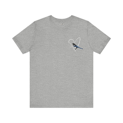 Magpie Heart Birdwatcher Bird T-Shirt