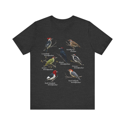 Woodpecker Field Guide T-Shirt | Bird Watching & Ornithology Shirt – lover