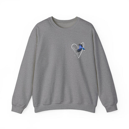 Blue Jay Heart Birdlover Biologist Bird Sweatshirt