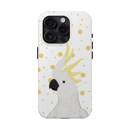 Cockatoo Bird Art Tough Phone Case White