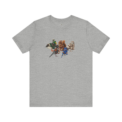 Funny Winter T-Shirt: The Cozy Backyard Squad in Knitted Sweaters