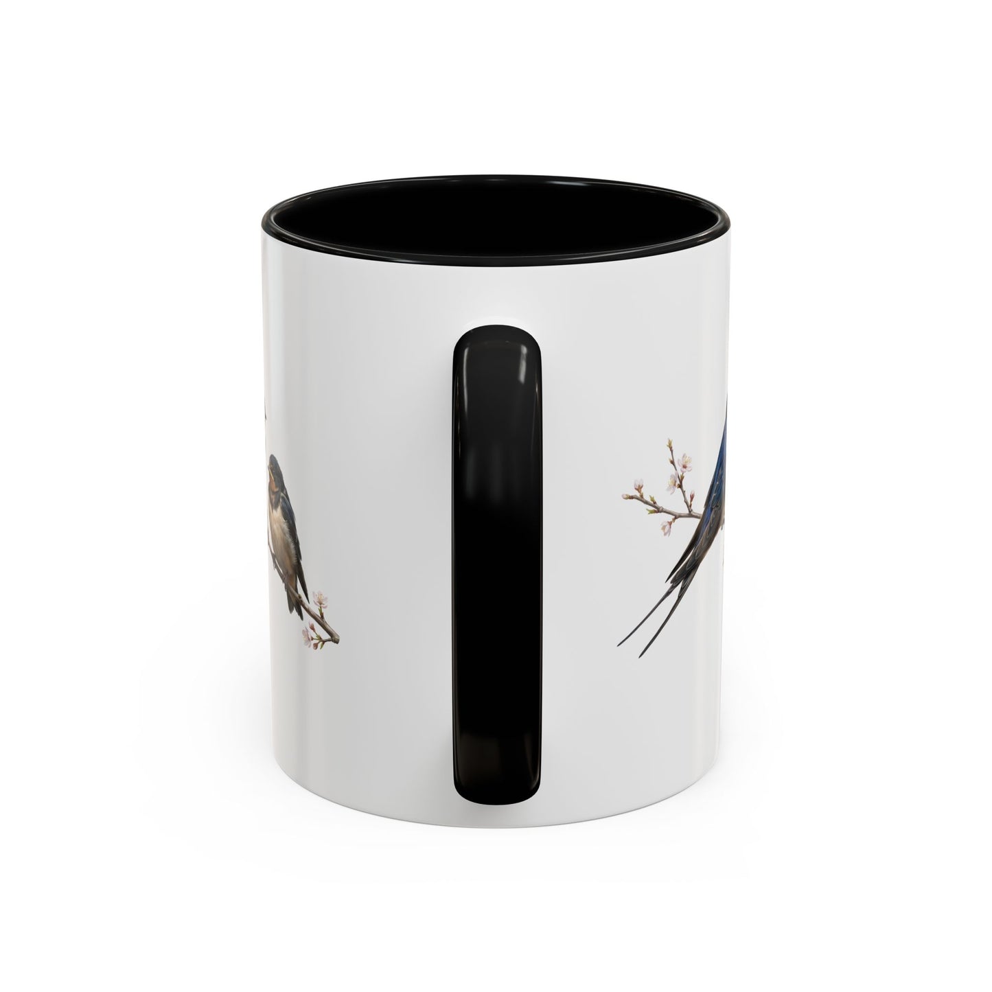 Barn Swallow & Fledgling Two-Tone Mug | Spring Bird Lover Gift