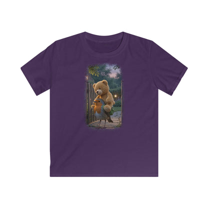 Premium Kinder T-Shirt Rosi Rotkehlchen und der Riesen-Teddy