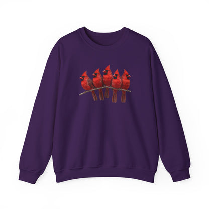Cardinals Sweatshirt | Bird Watcher Crewneck | Unisex Songbird Gift for Bird Lovers