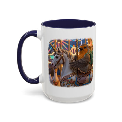 Robin Rosi Unicorn Carousel Premium Mug for Bird Lovers