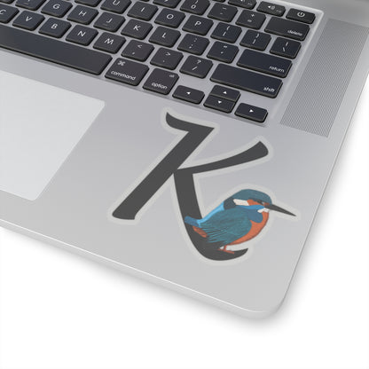 Kingfisher Letter K Bird Kiss-Cut Sticker