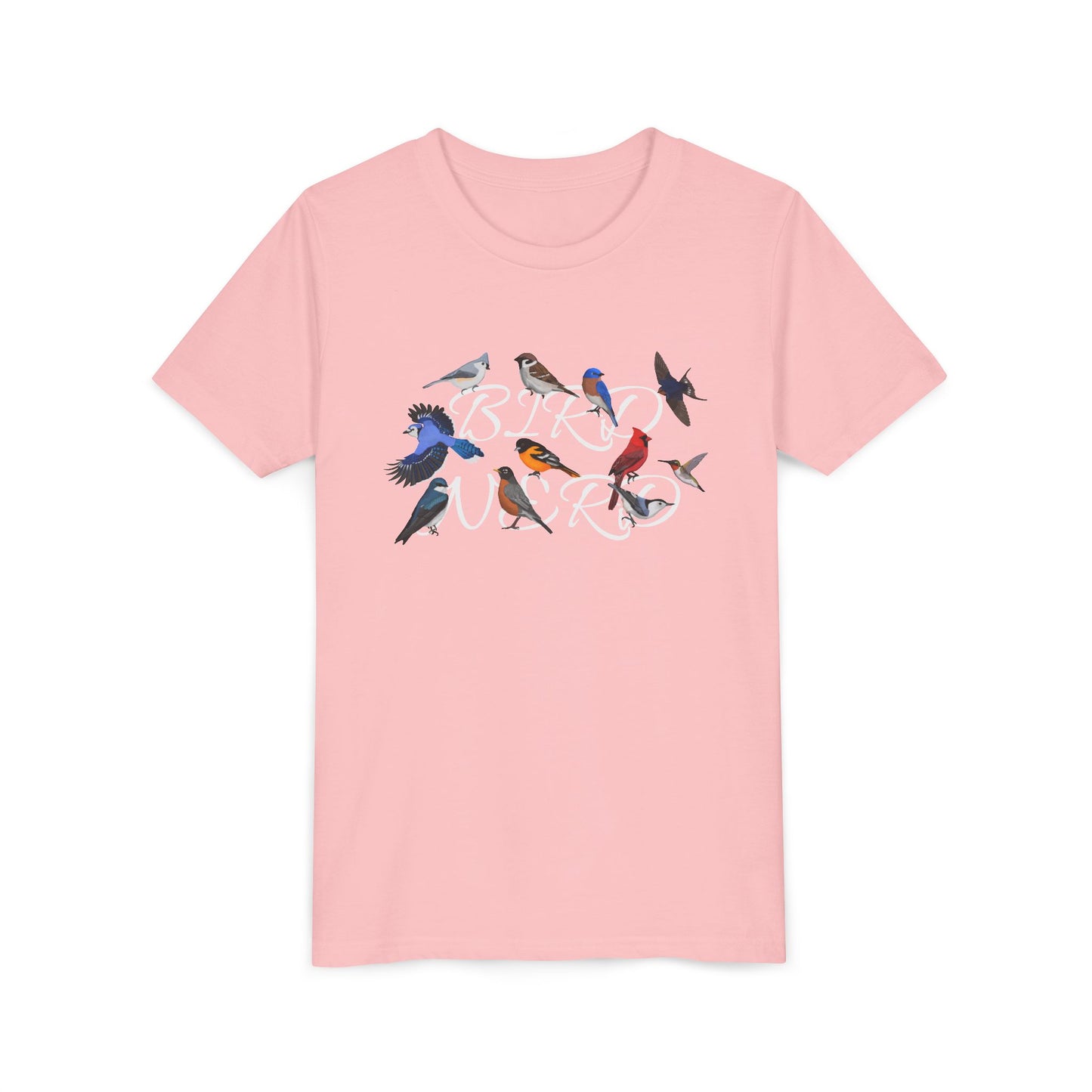 Bird Nerd Blue Jay Cardinal Nuthatch Bluebird Birding & Birdwatching Bird Youth T-Shirt