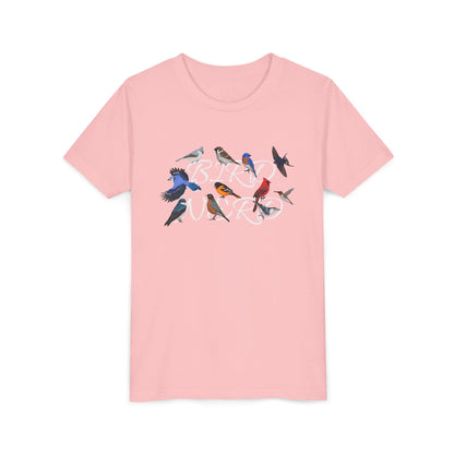 Bird Nerd Blue Jay Cardinal Nuthatch Bluebird Birding & Birdwatching Bird Youth T-Shirt