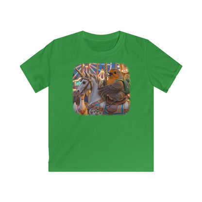 Premium Kinder T-Shirt Rosi Rotkehlchen & das Karussell-Einhorn