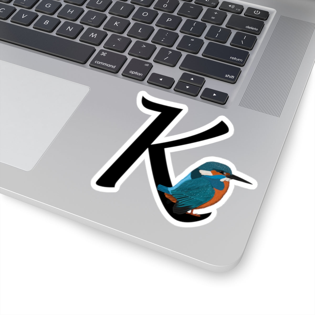 Kingfisher Letter K Bird Kiss-Cut Sticker