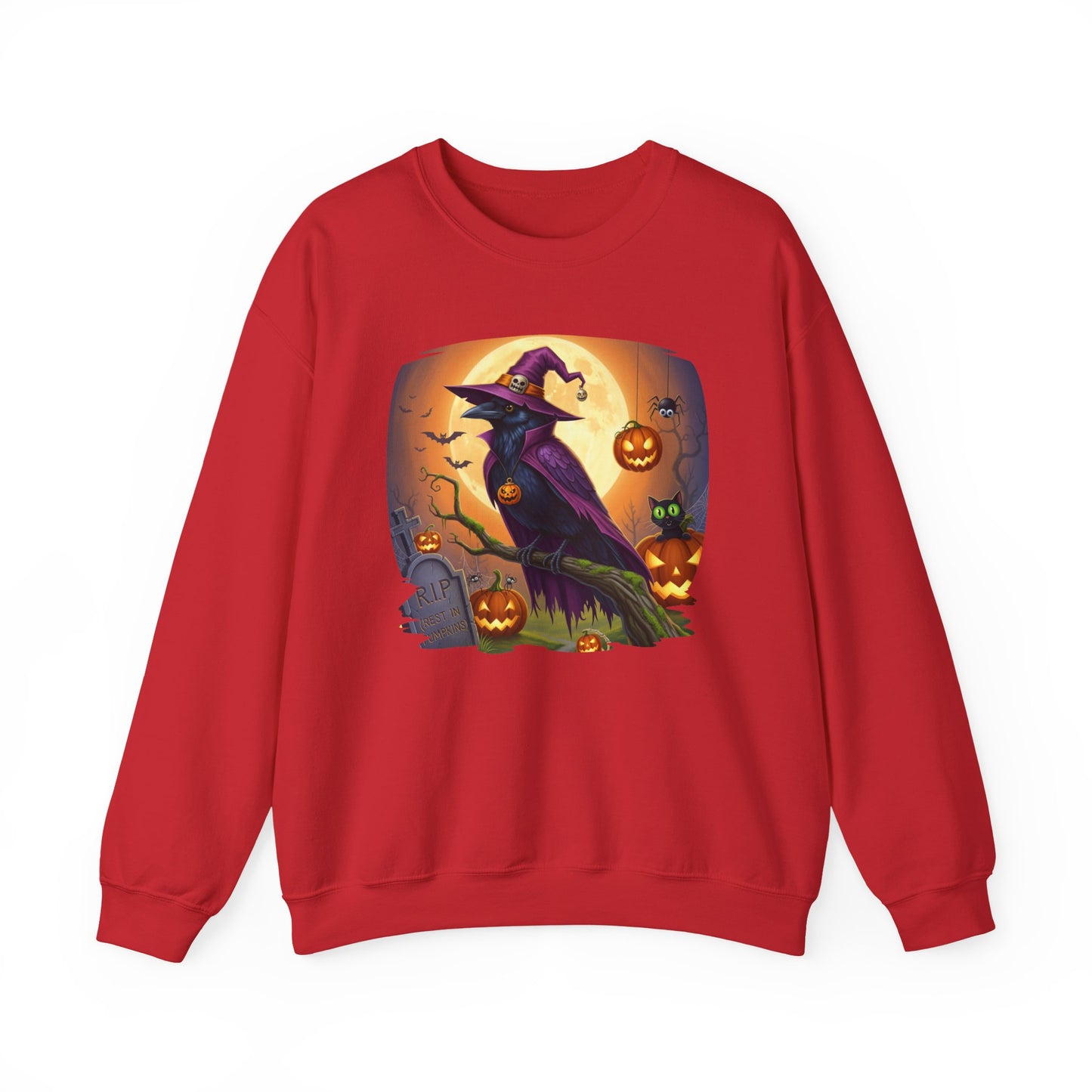Raven Crow Halloween Bird Sweatshirt - Spooky Halloween Costume for Bird Lovers