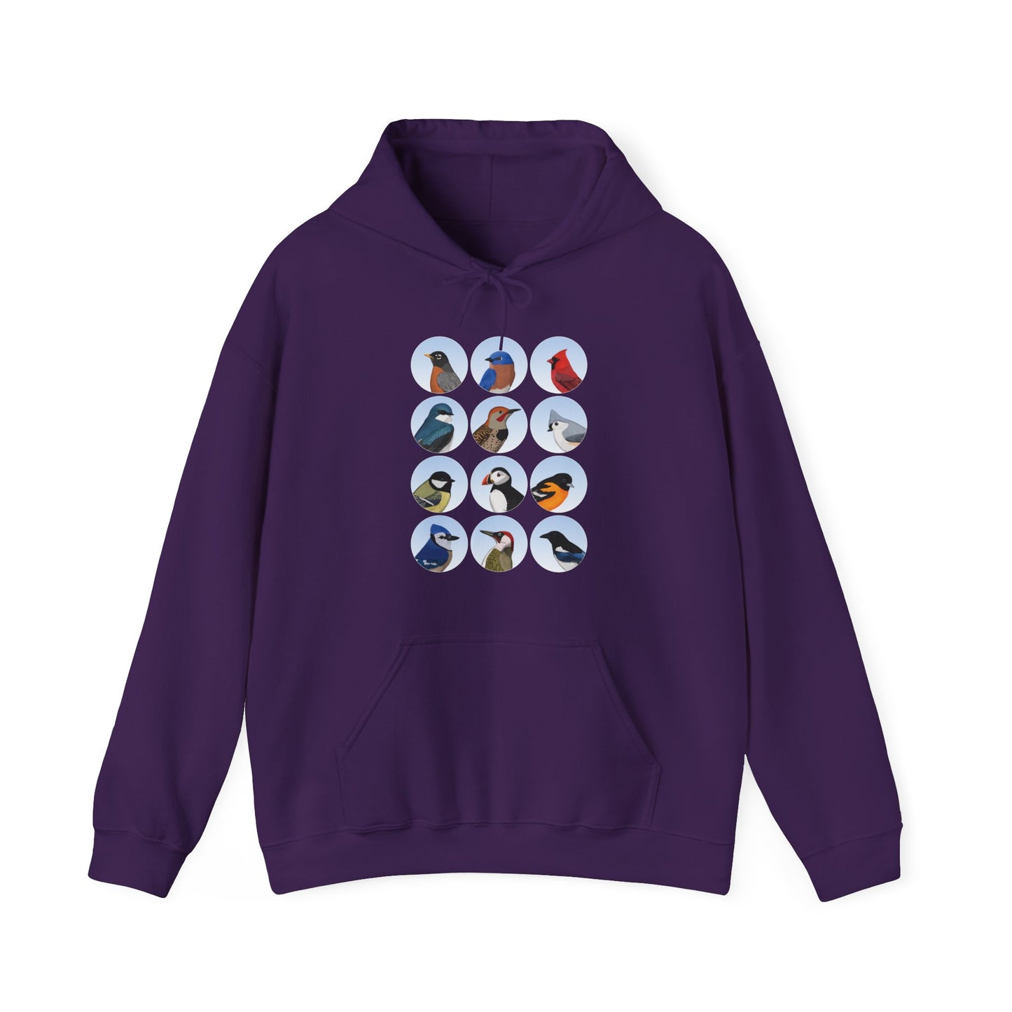 Birds Hoodie Bluebird Cardinal Blue Jay Robin Oriole Bird Lover & Bird Watcher