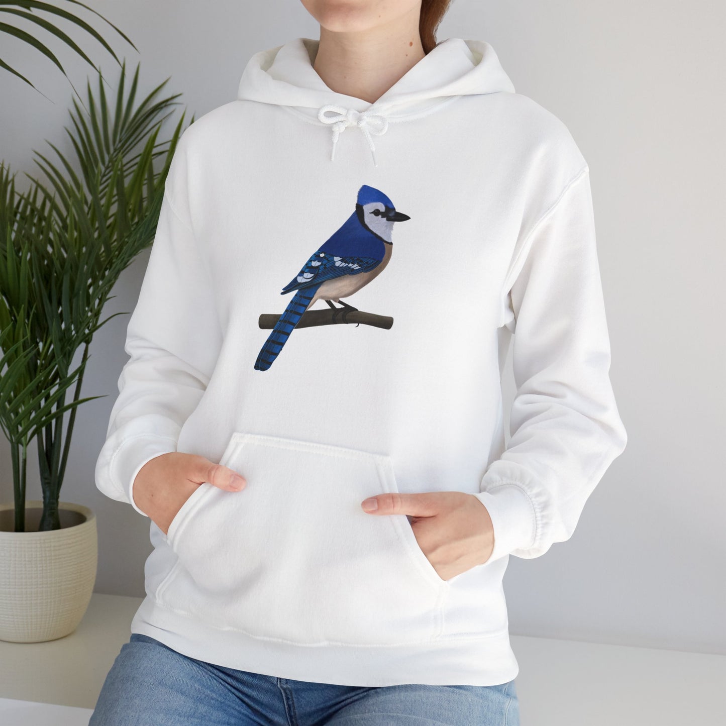 Blue Jay Bird Birdwatching Birder Hoodie