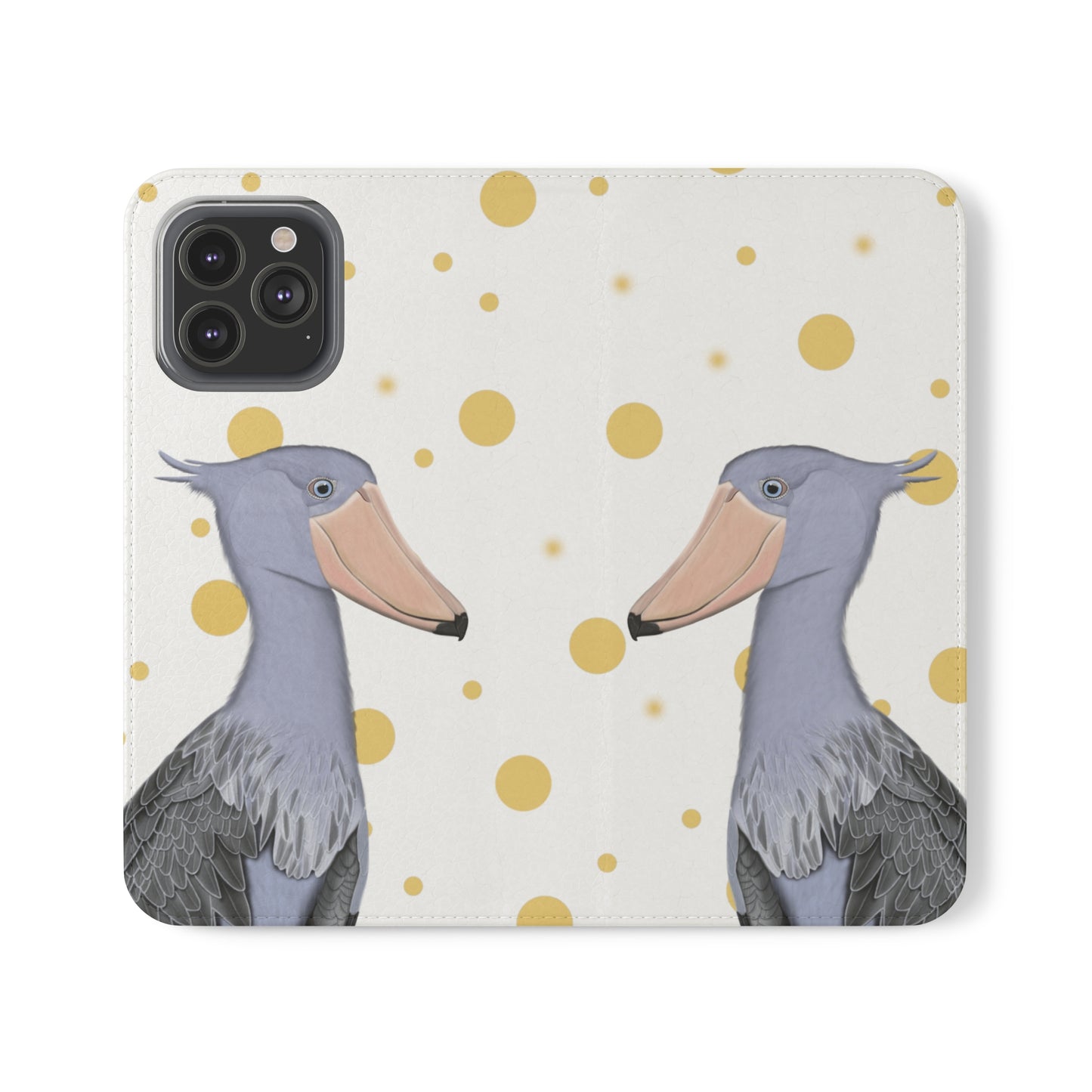 Shoebill Bird Art Phone Flip Case