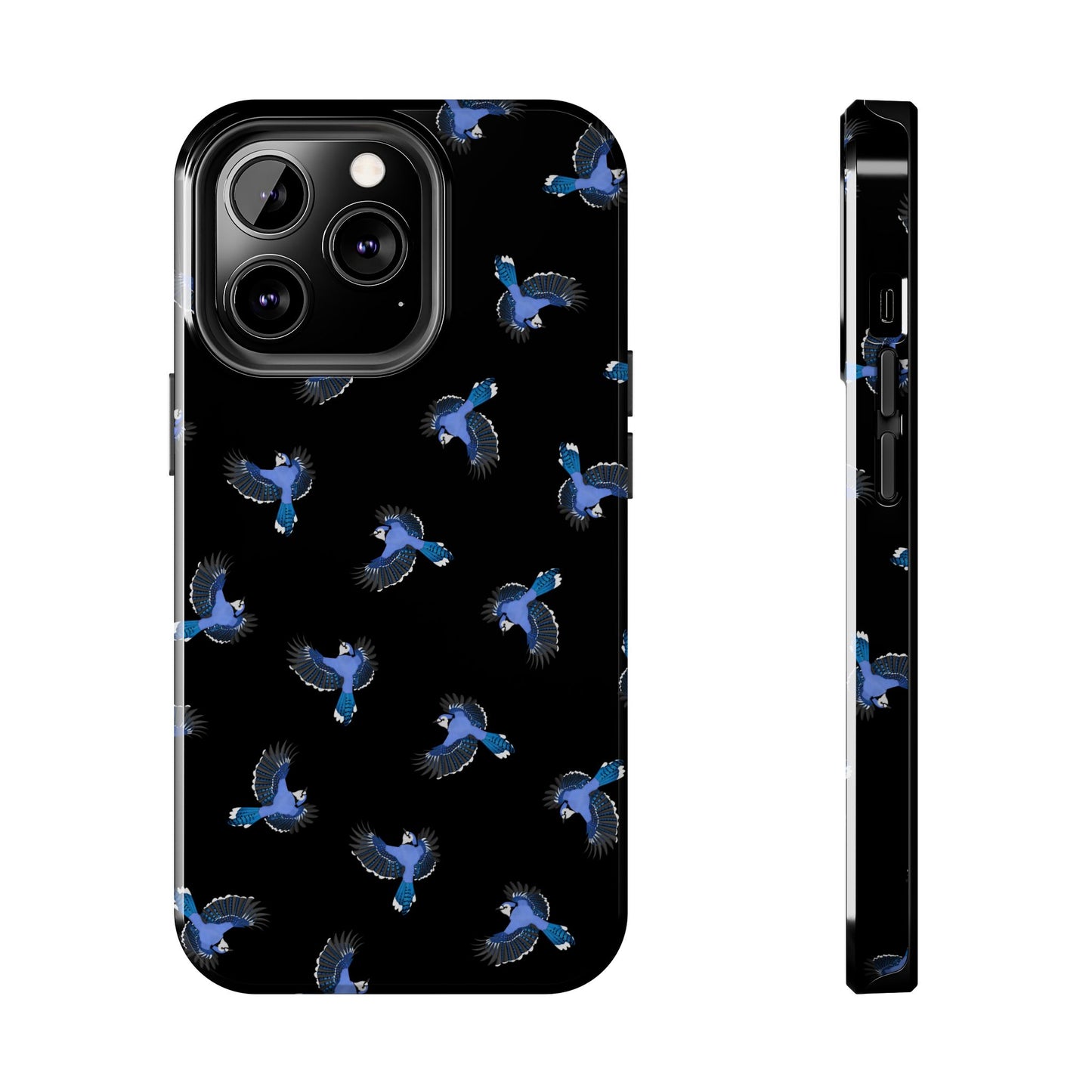 Blue Jay iPhone Case Black – Premium Tough Phone Cover for Bird Lovers