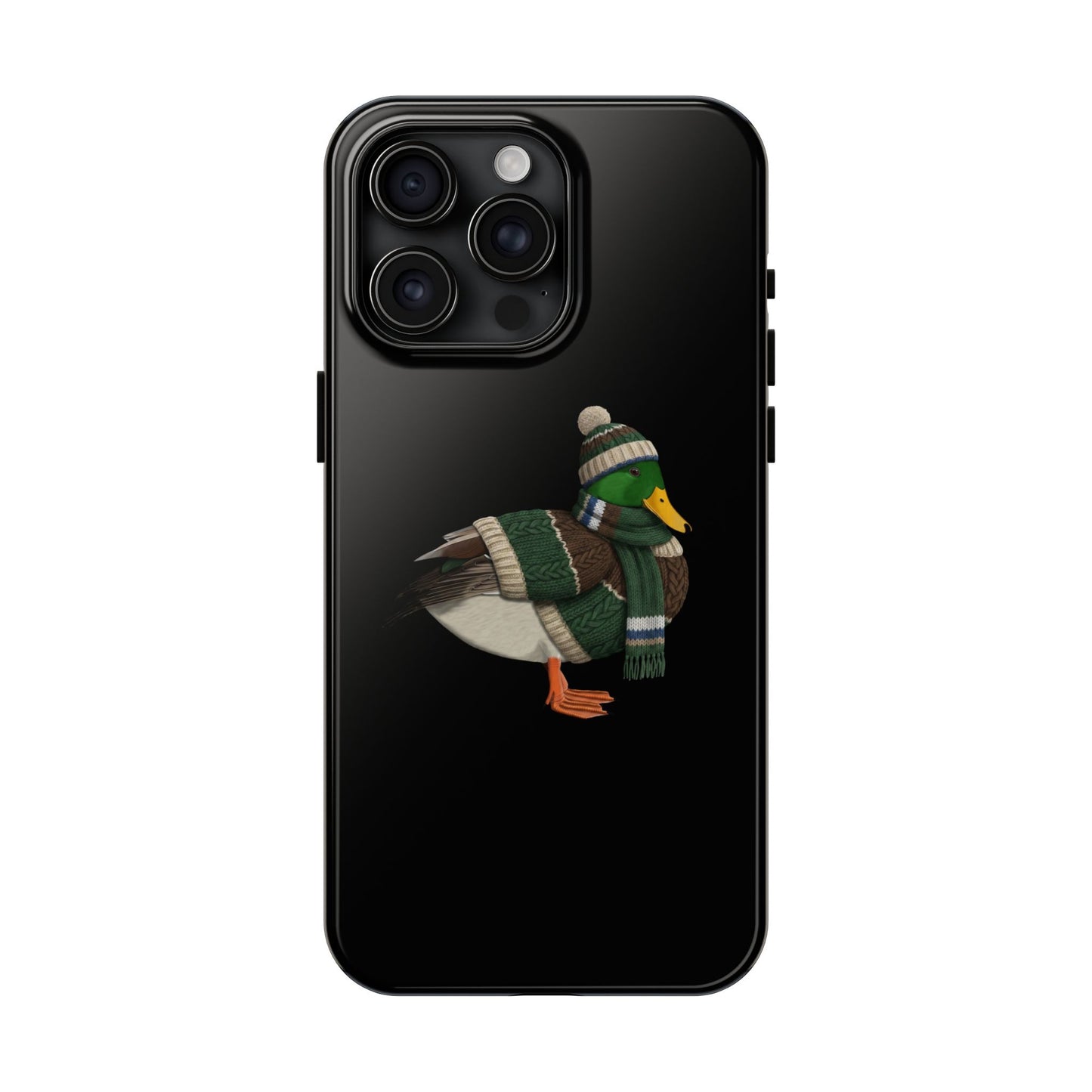 鳥のアートが描かれたマラードの二層式iPhoneケース – 鳥類学者や鳥愛好家へのプレゼントに最適