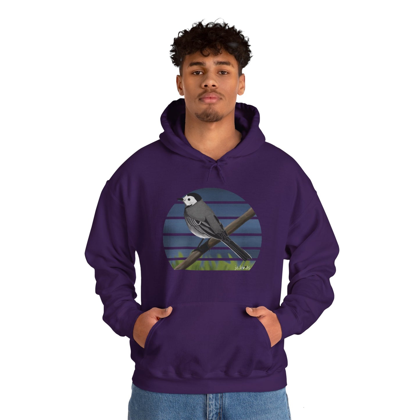 White Wagtail Bird Hoodie