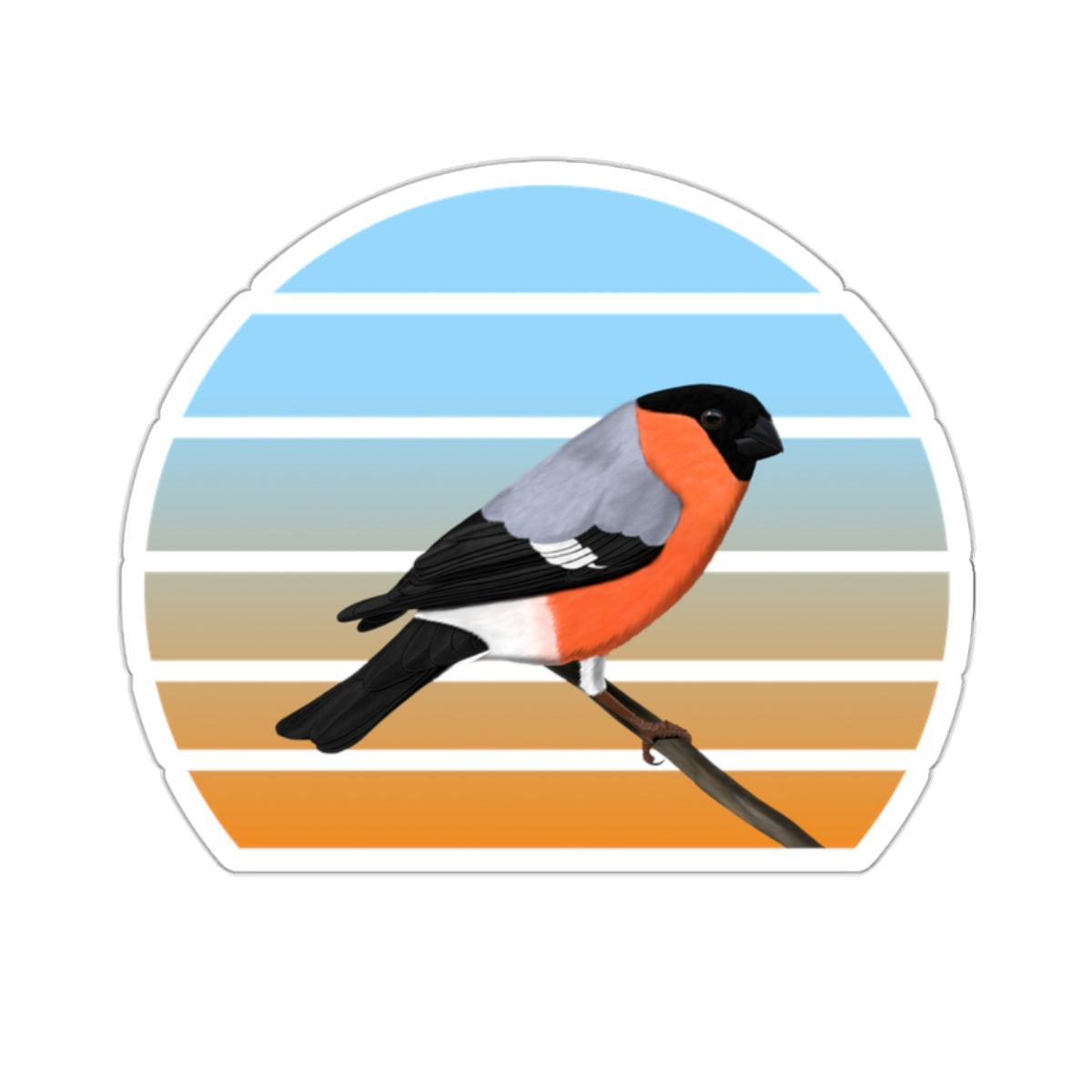 Bullfinch Bird Sticker