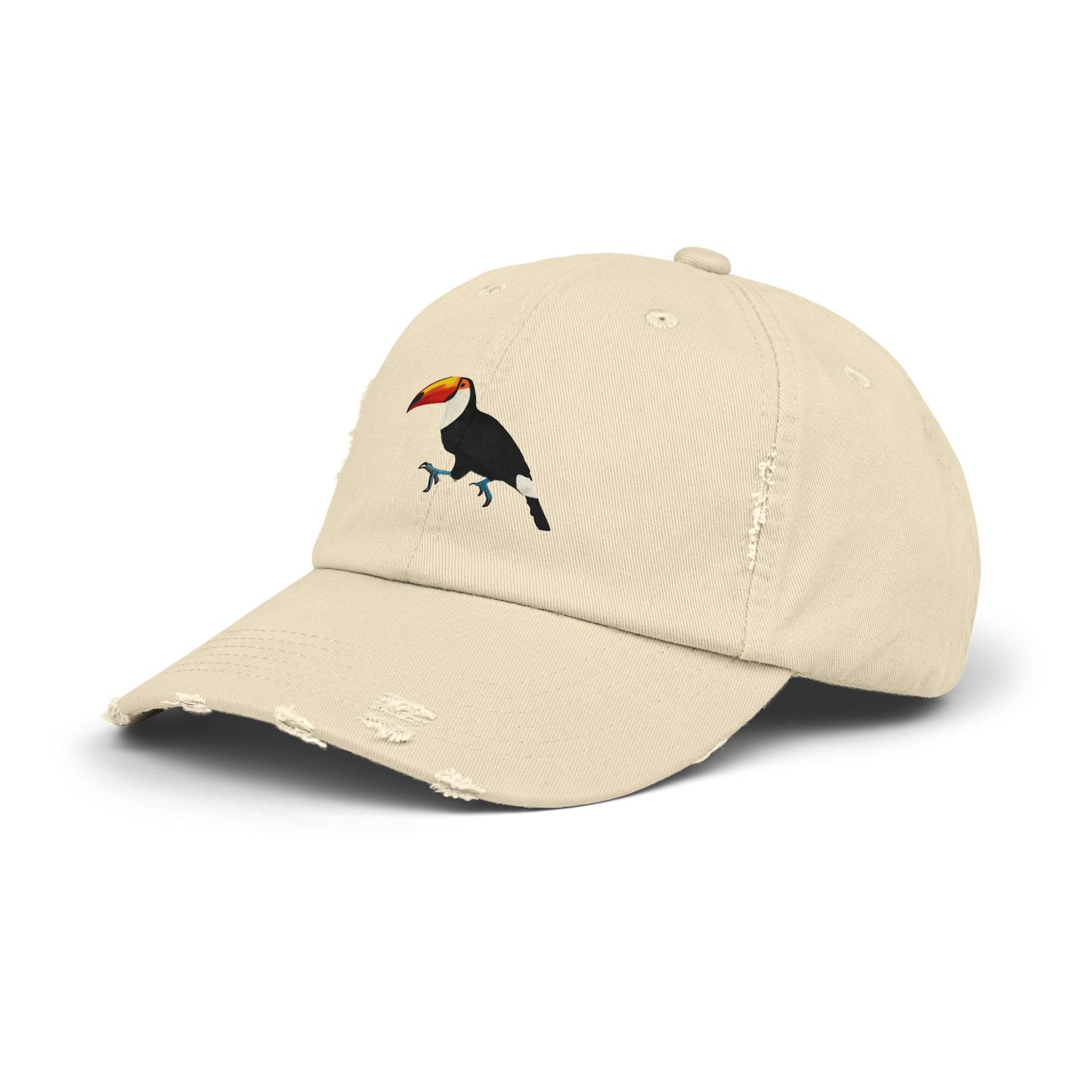 Toucan Bird Art Distressed Cap