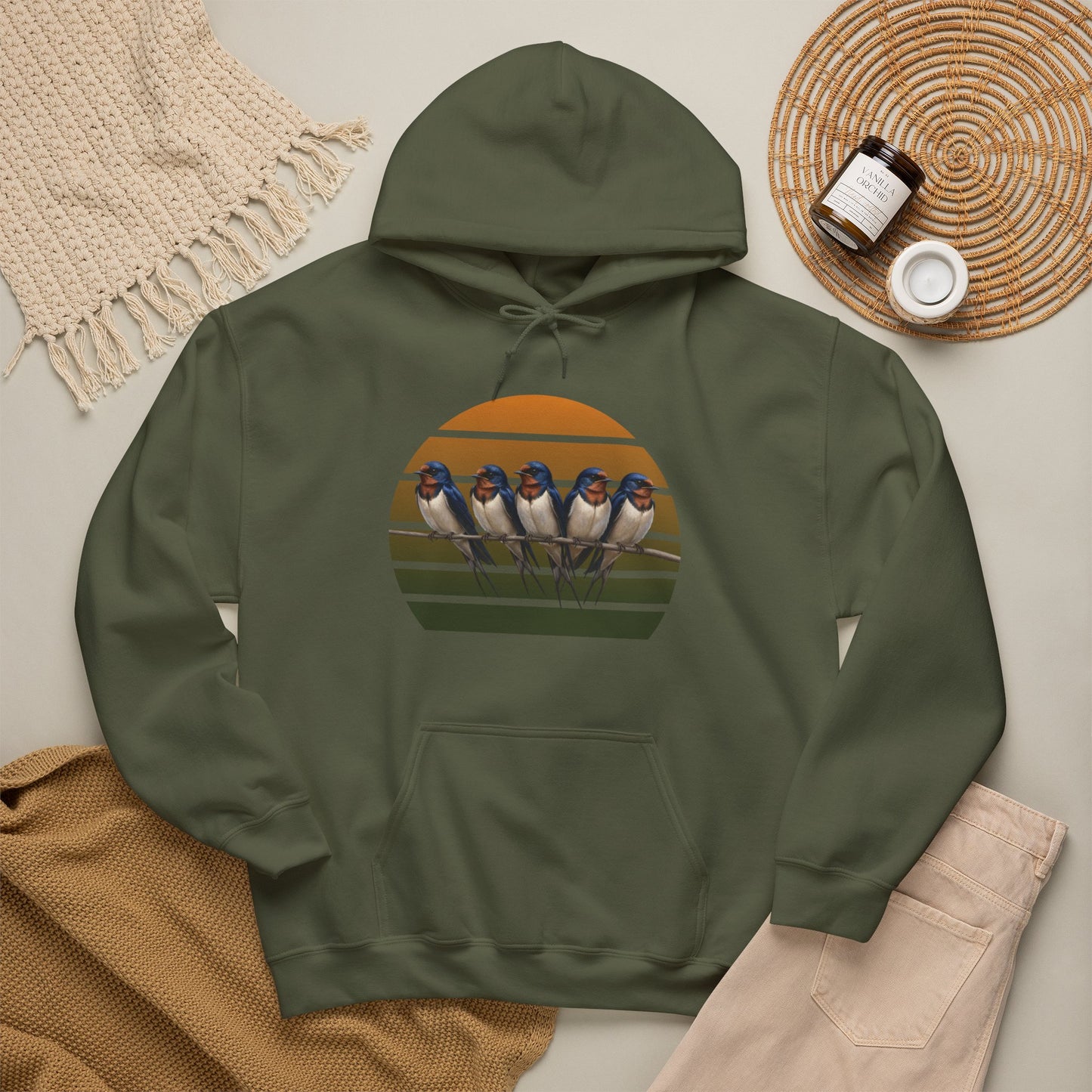 Barn Swallow Hoodie Bird Lover & Bird Watcher | Unisex Sweater | Gift for Bird Lovers