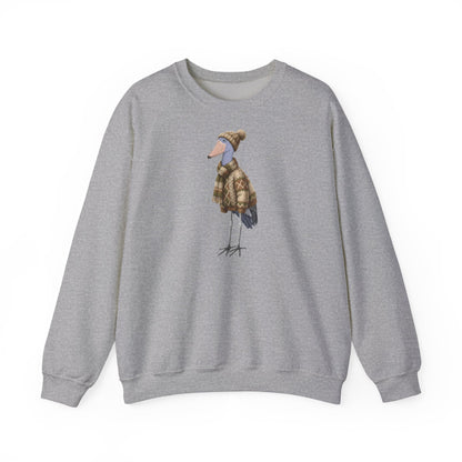 Schuhschnabel in Strick Weihnachts-Sweatshirt | Unisex Vogel Sweater für Vogelfreunde & Vogelbeobachter