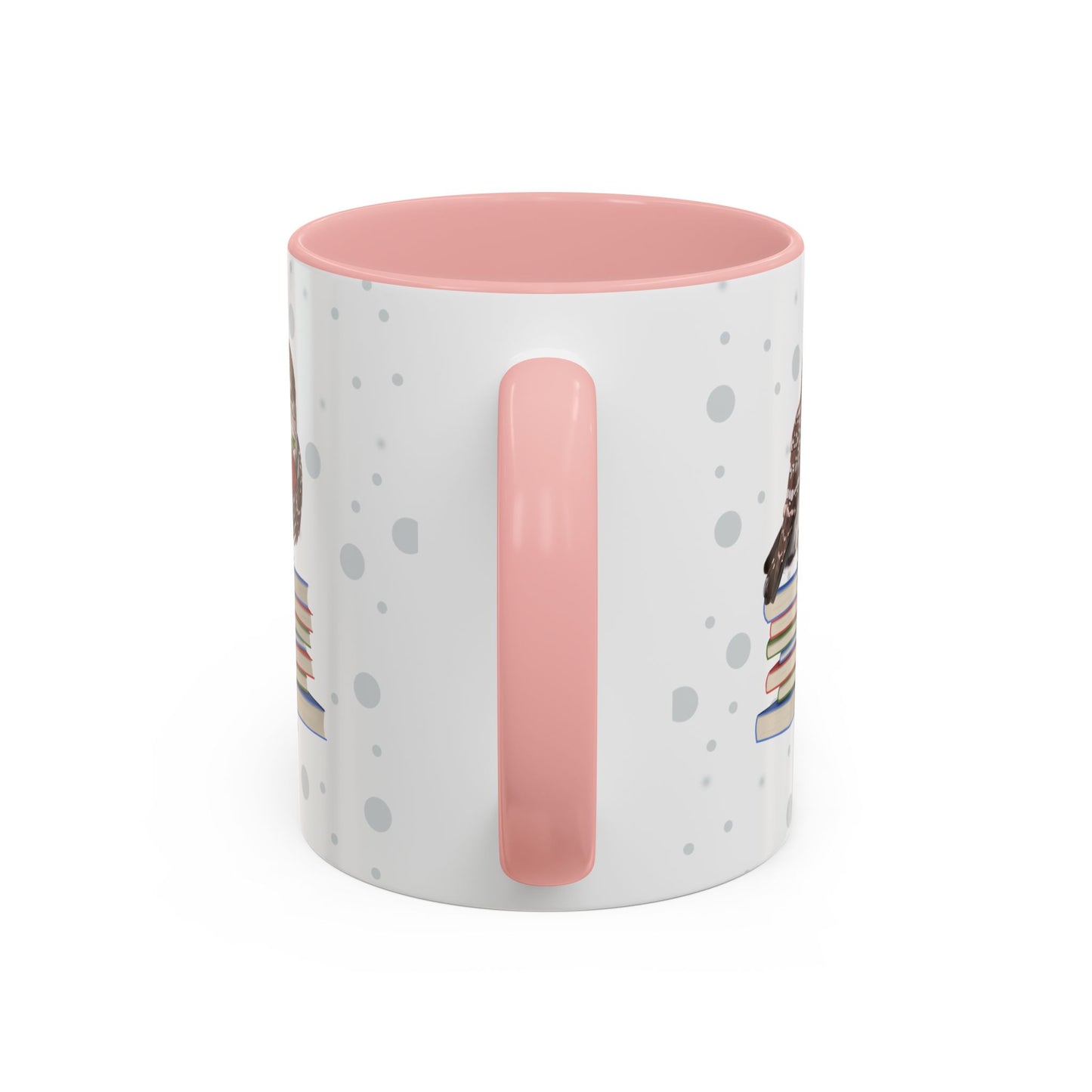 Cute Owl on Books Teacher Mug – Two-Tone Classroom Coffee Cup