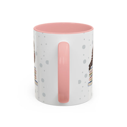 Cute Owl on Books Teacher Mug – Two-Tone Classroom Coffee Cup