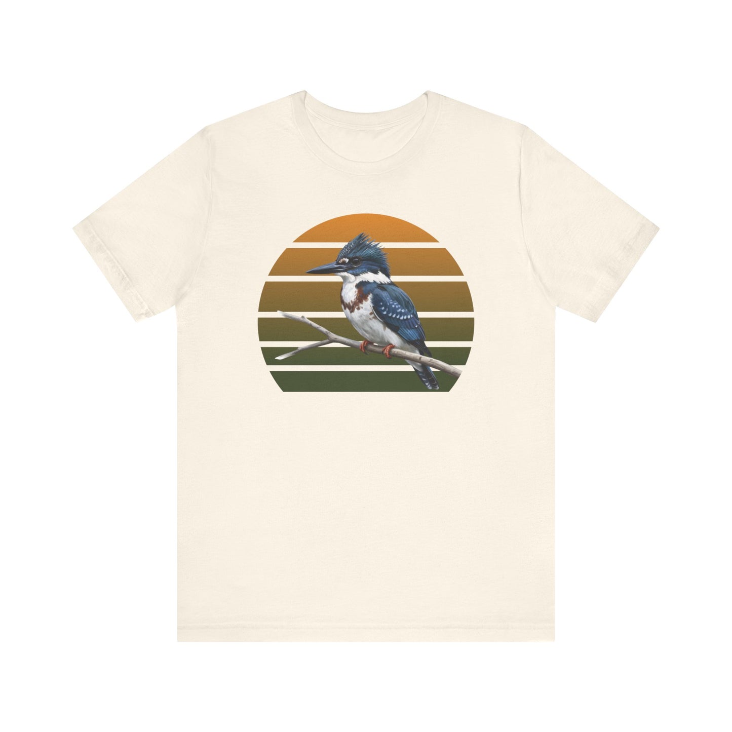 Belted Kingfisher Premium T-Shirt | Unique Birdwatcher & Birder Gift by jz.birds