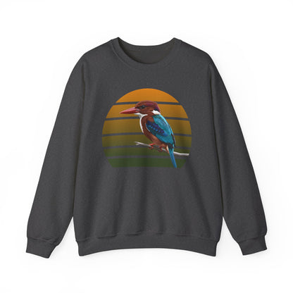 White-Throated Kingfisher Sweatshirt | Bird Watcher Crewneck | Unisex Songbird Gift for Bird Lovers