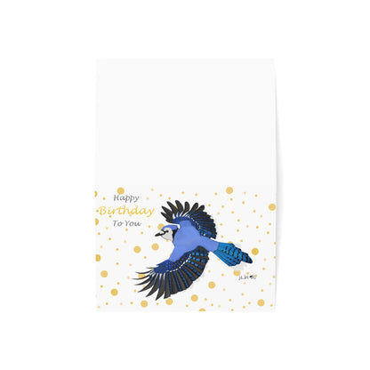 Blue Jay Birthday Card – Premium Matte Bird Greeting – Cards