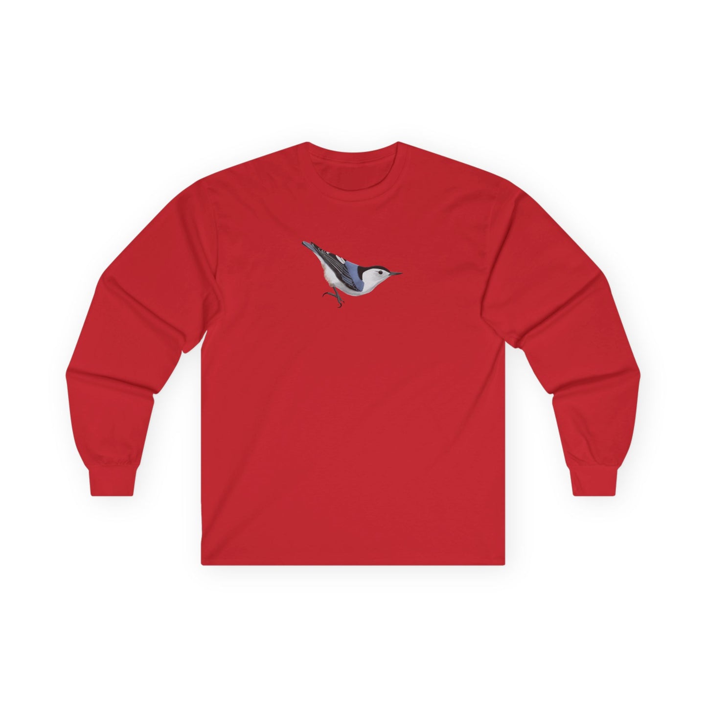 Nuthatch Birding & Birdwatching Bird Cotton Long Sleeve T-Shirt