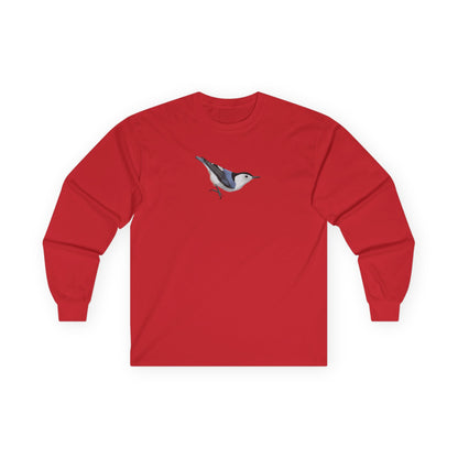 Nuthatch Birding & Birdwatching Bird Cotton Long Sleeve T-Shirt