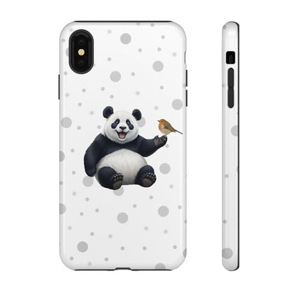 Rotkehlchen mit Panda iPhone & Google Pixel Tiermotiv Handyhülle - Tierisch guter Schutz