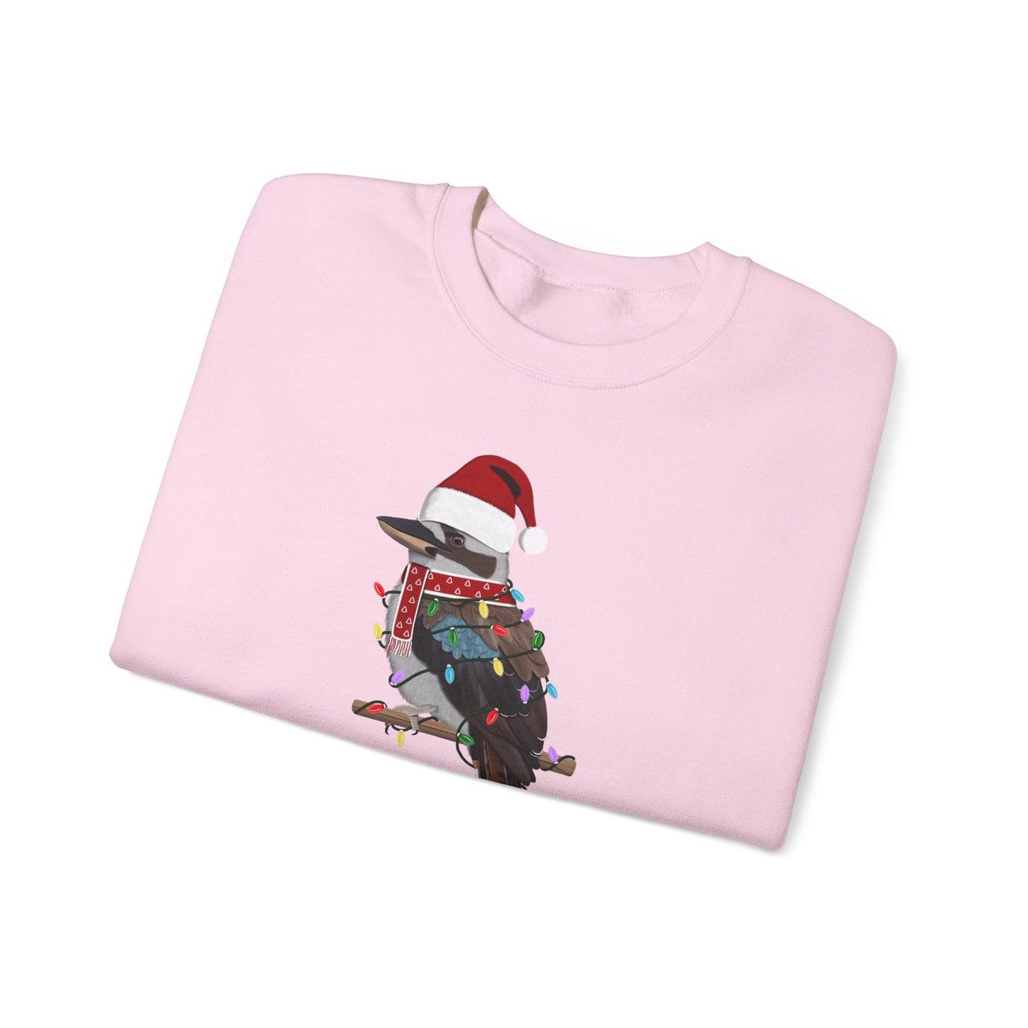 Kookaburra with Fairy Lights Santa Claus Christmas Bird Sweatshirt